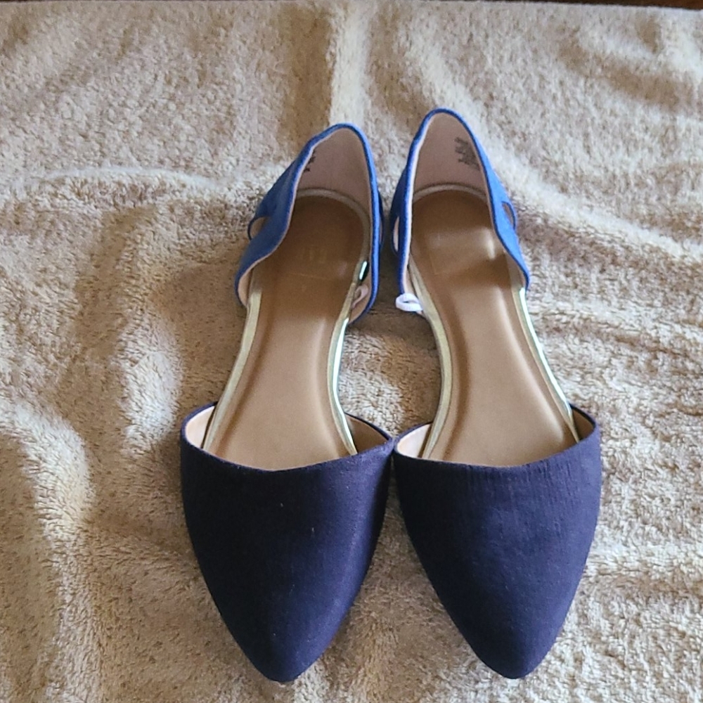 GAP navy and royal blue flats.
